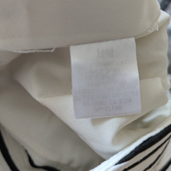 Design Lab Lord Taylor Sz Small Striped Mini‎ Skirt Scalloped Hem White Black - Picture 6 of 6